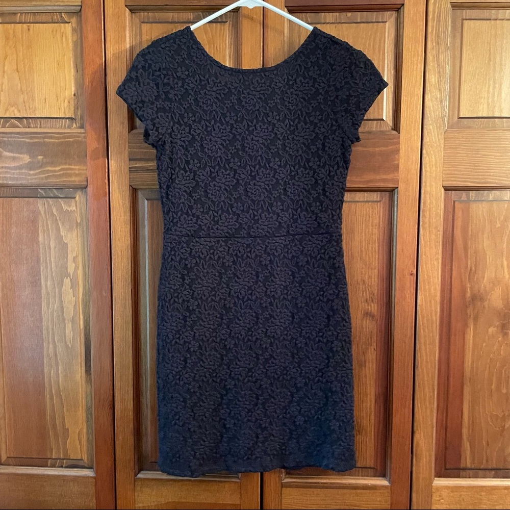 Loft XS petite black lace dress